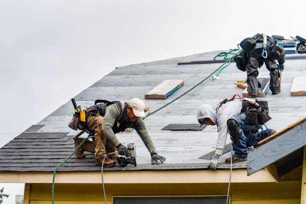 Professional Gutter Installation technician working in Buckley, IL
